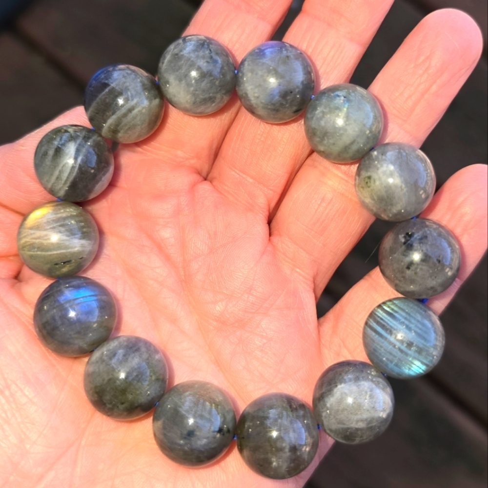 15mm HQ Labradorite Bracelet ON SALE🔥